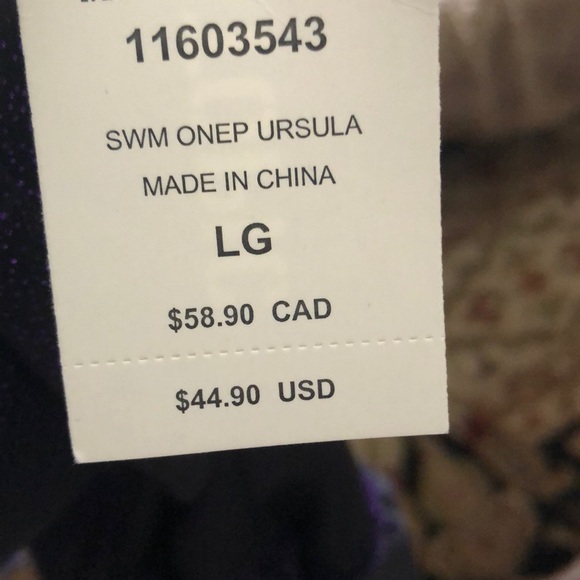 Disney Ursula one piece bathing suit NWT - Picture 5 of 6